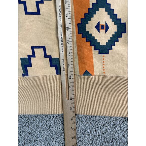 Champion Hoodie Mens Medium Beige Aztec Southwestern Reverse Weave Pullover - Picture 6 of 8